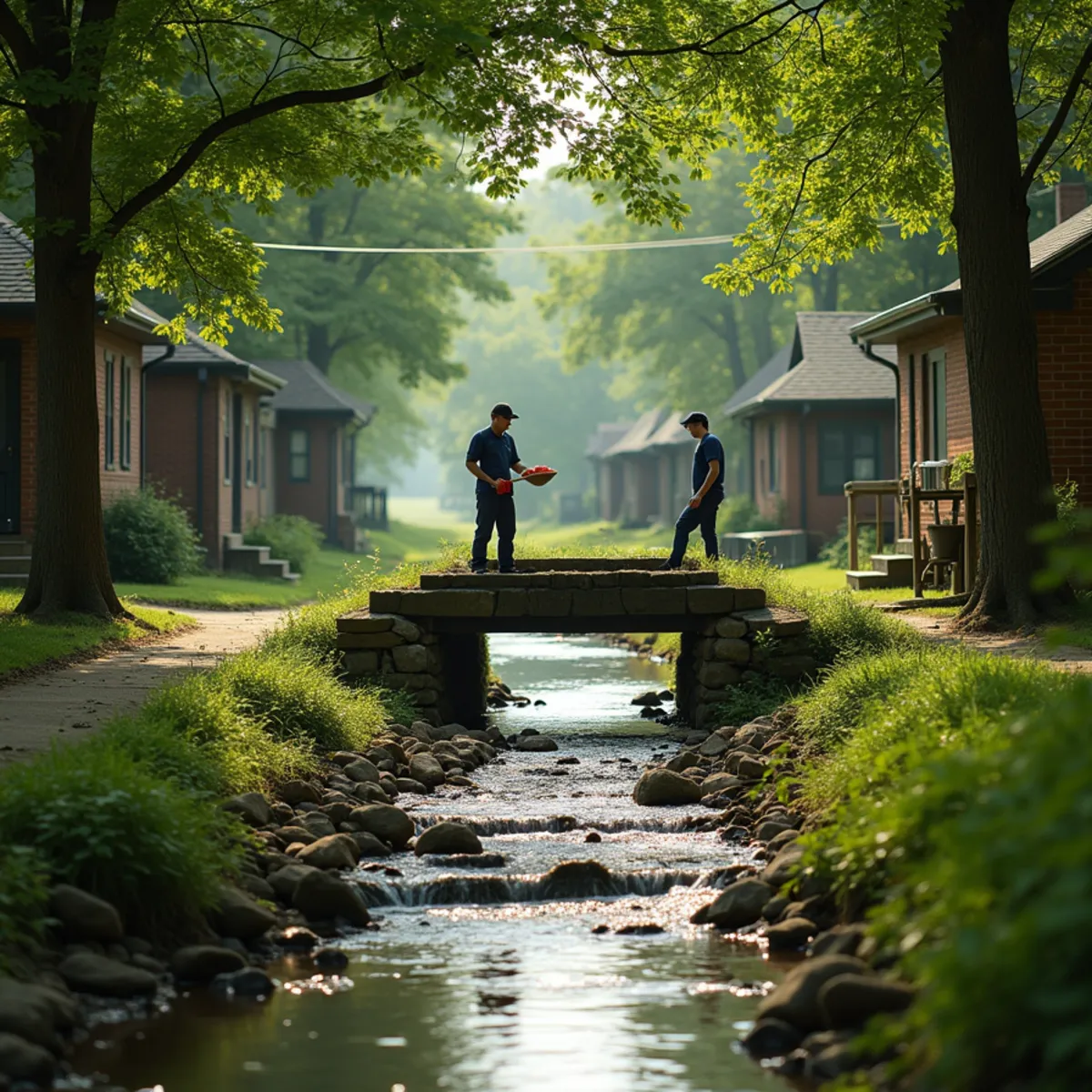 Neighborhood homes and setting in Bellpoint & Benson Creek, Kentucky where our HVAC crew regularly serves