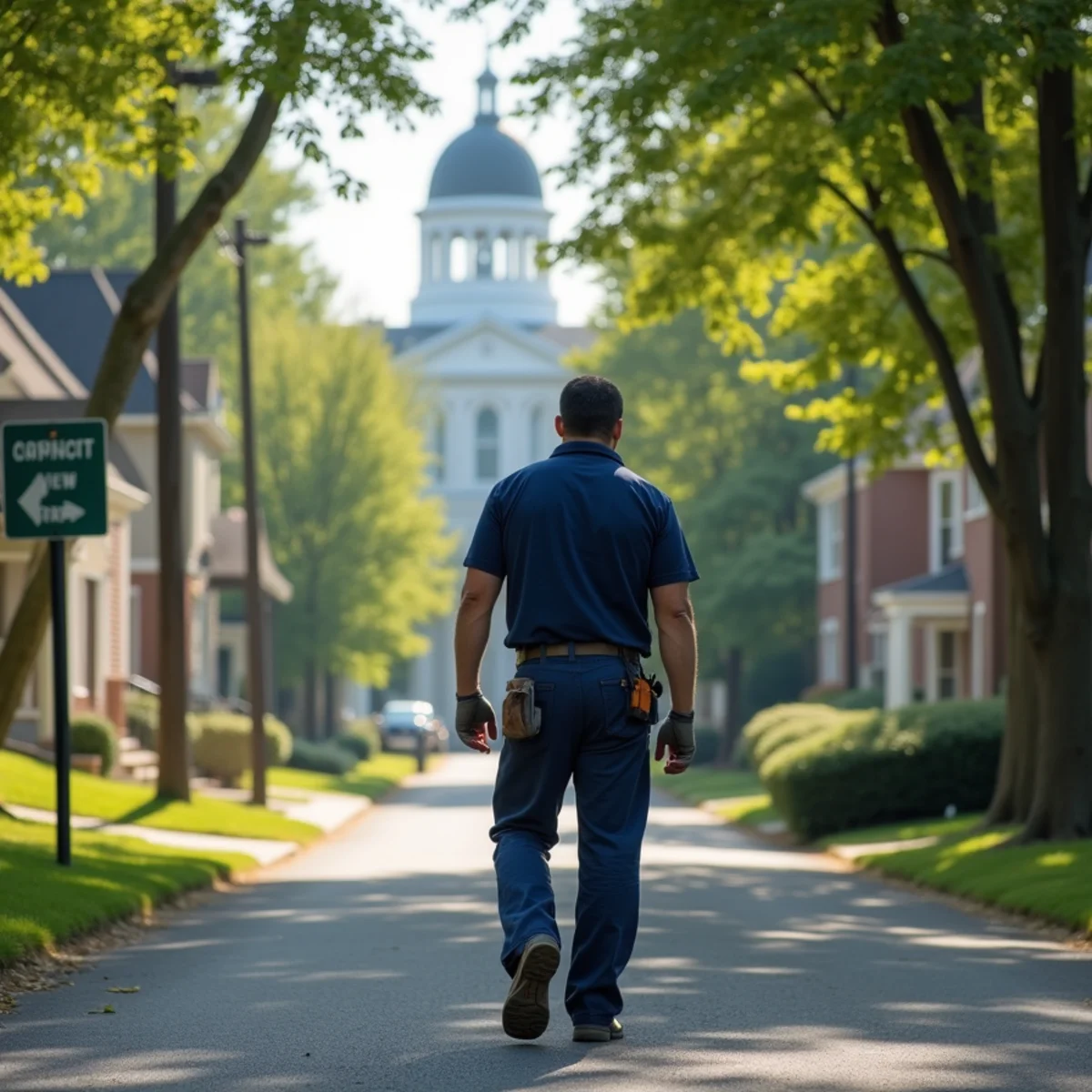 Neighborhood homes and setting in Capital View, Kentucky where our HVAC crew regularly serves