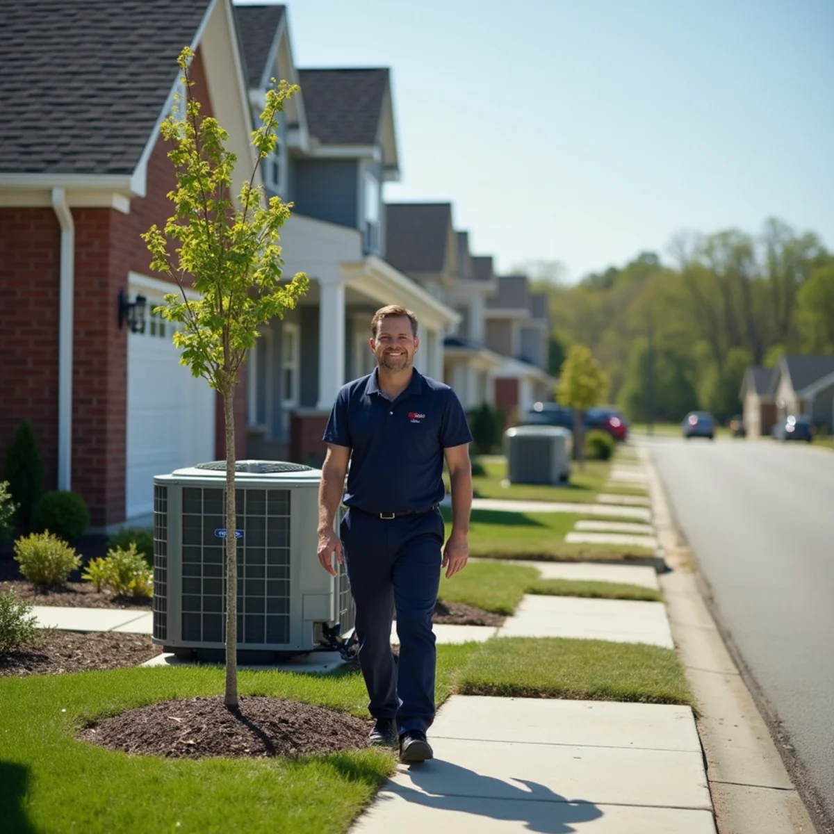 Neighborhood homes and setting in Silver Lake, Kentucky where our HVAC crew regularly serves