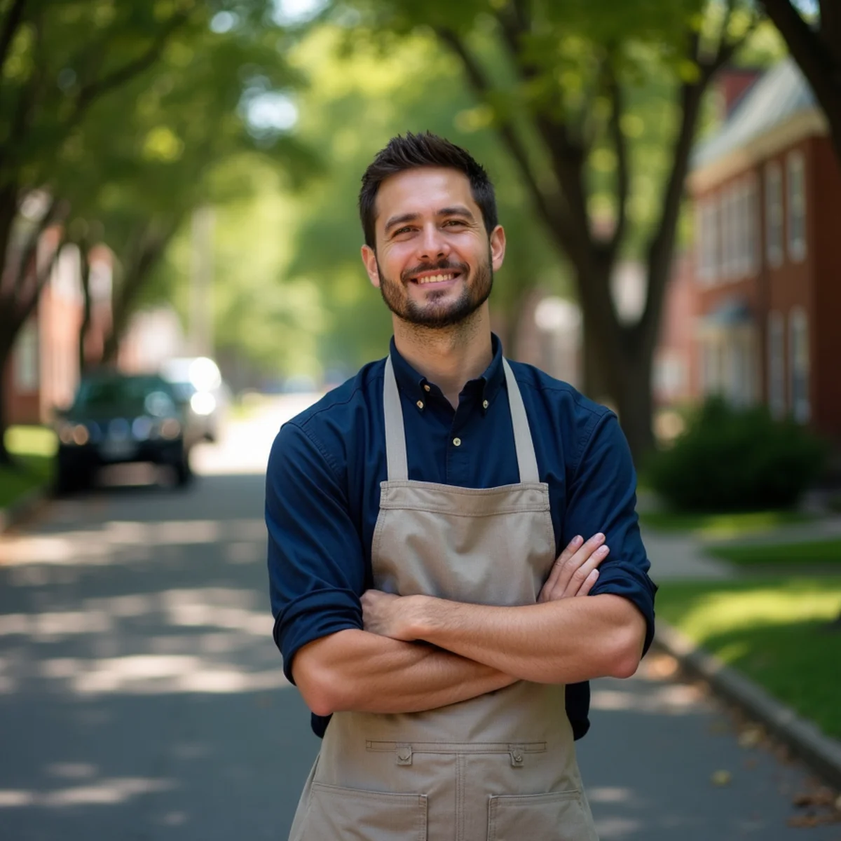 Neighborhood homes and setting in Harrodsburg, Kentucky where our HVAC crew regularly serves