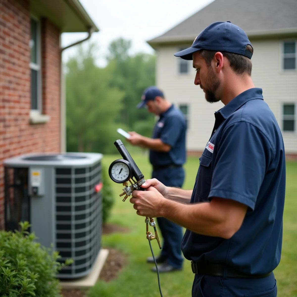 HVAC Services in Frankfort, Kentucky — HVAC Frankfort KY technician at work