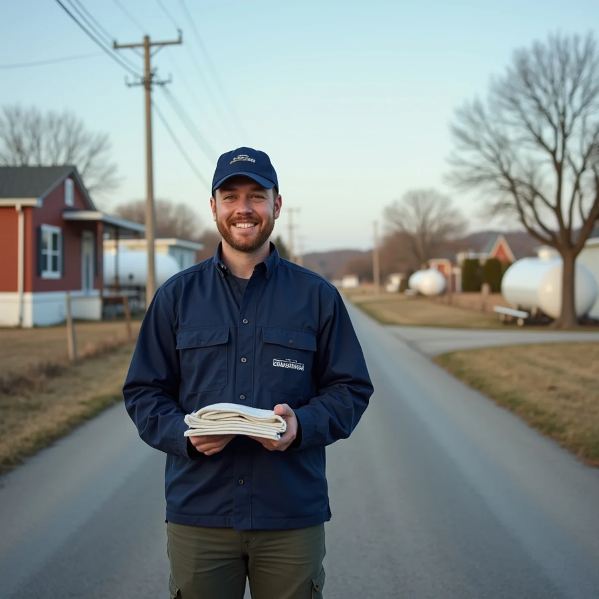Neighborhood homes and setting in Jett, Kentucky where our HVAC crew regularly serves