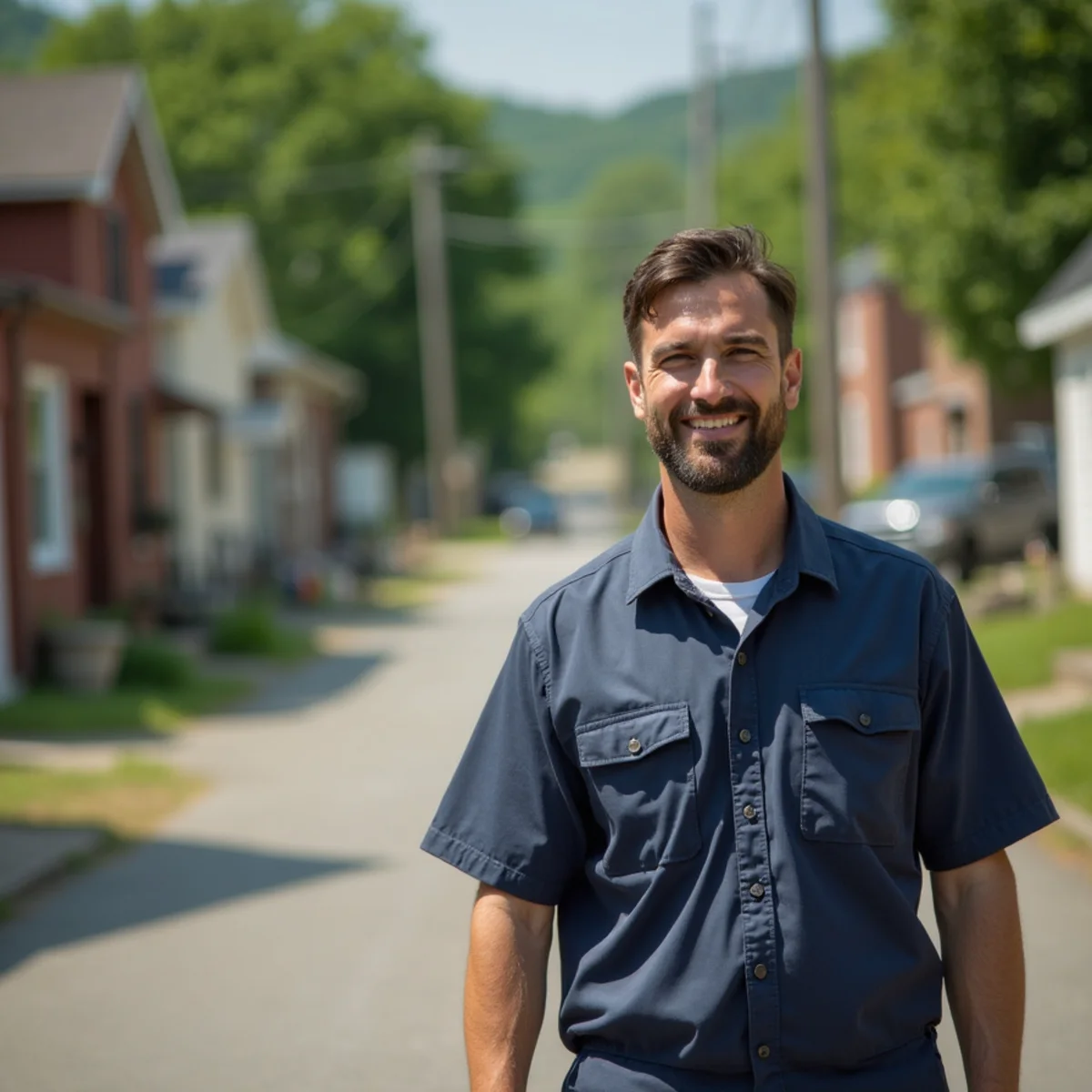Neighborhood homes and setting in Monterey, Kentucky where our HVAC crew regularly serves