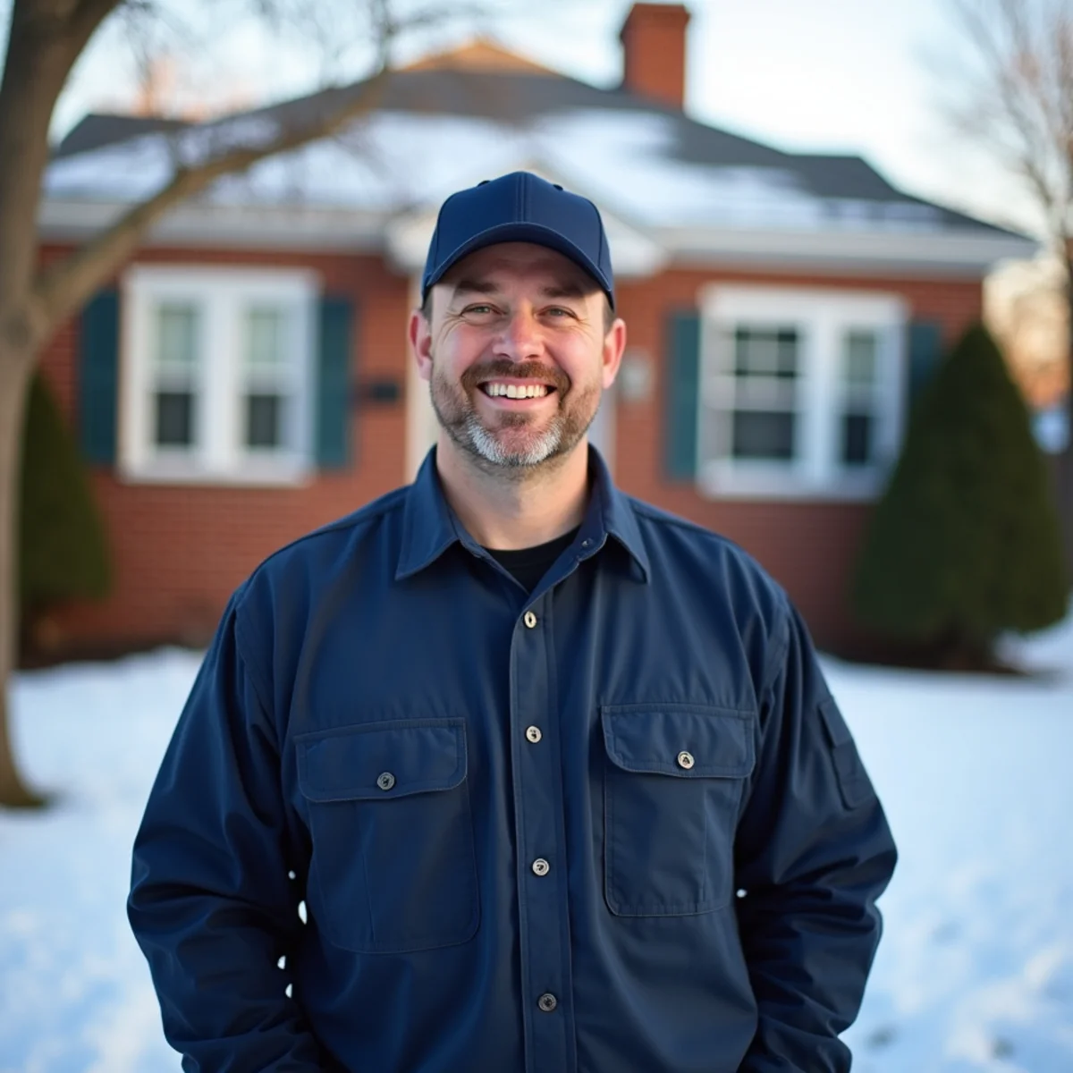 HVAC service in Owenton, Kentucky — HVAC Frankfort KY technician at work