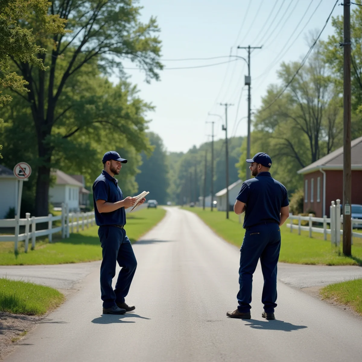 Neighborhood homes and setting in Pleasureville, Kentucky where our HVAC crew regularly serves