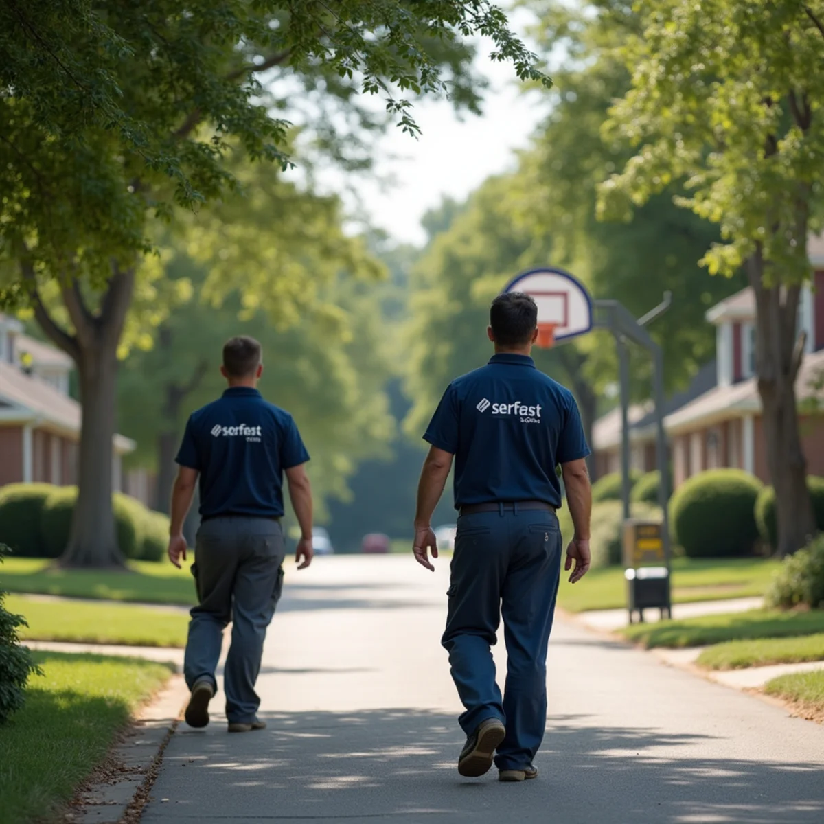 Neighborhood homes and setting in Woodlake, Kentucky where our HVAC crew regularly serves